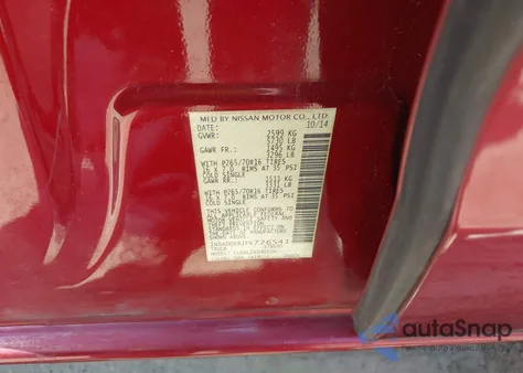 2015 Nissan Frontier Sv из США, поврежденный, VIN 1N6AD0ER1FN726541